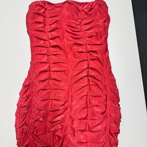 DO+BE Vibrant Red Strapless Dress